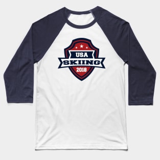 USA Skiing Pyeongchang 2018! Baseball T-Shirt